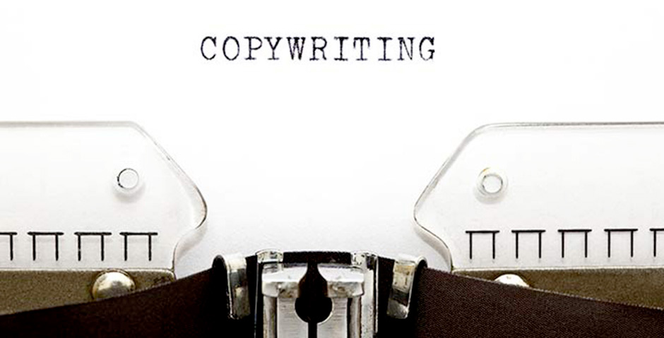 Macchina da scrivere con la parola copywriting