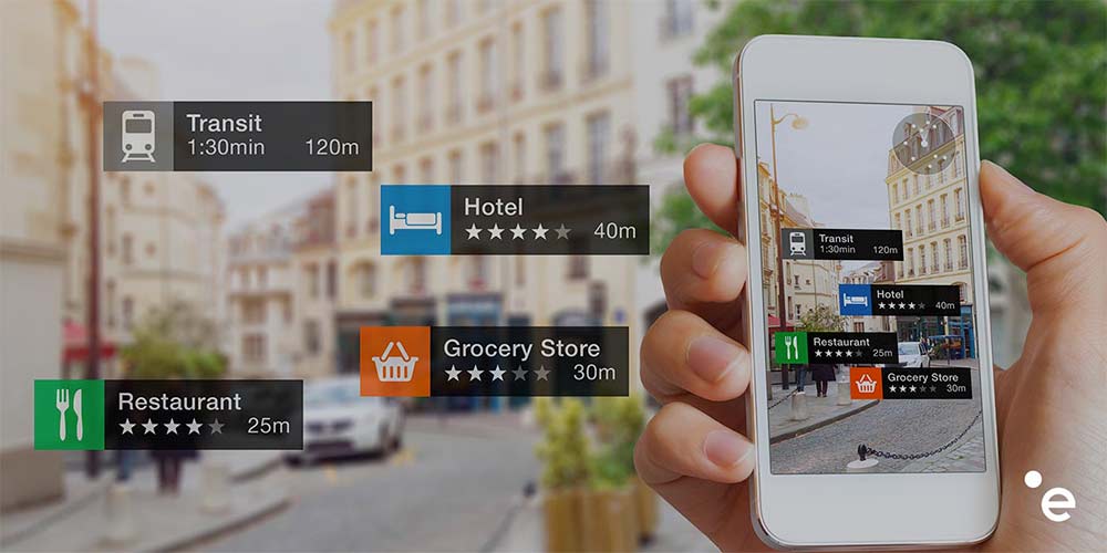 Ricerca locale da smartphone con le attività nelle vicinanze
